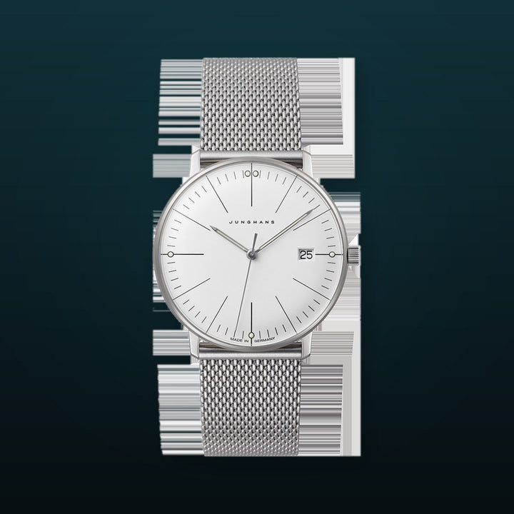 Max Bill Damen Silver Dial / Stainless Steel Milanese Bracelet Silver Dial