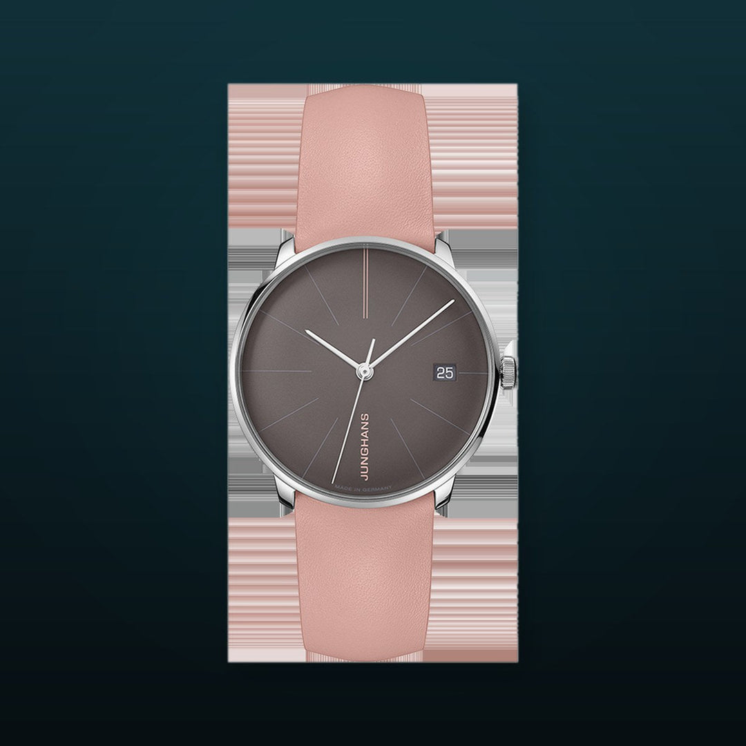 Meister Fein Kleine Automatic Dark Gray Dial / Pink Leather Strap Dark Gray Dial