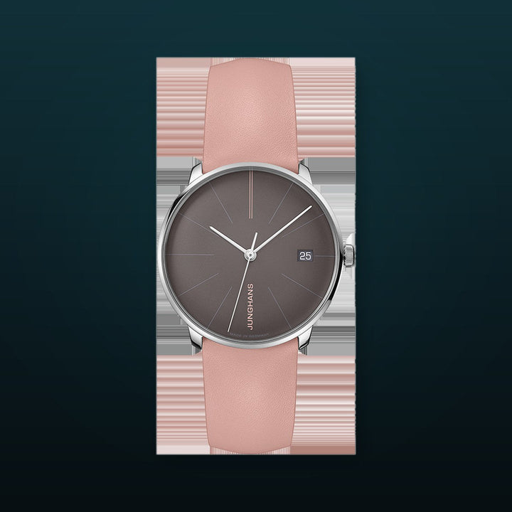 Meister Fein Kleine Automatic Dark Gray Dial / Pink Leather Strap Dark Gray Dial