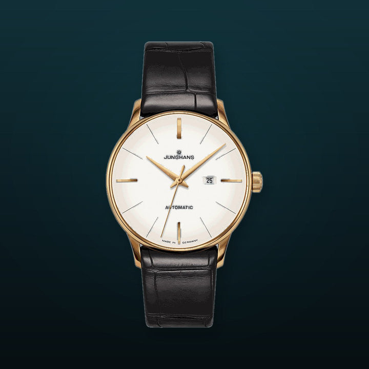 Meister Damen Automatic Alligator Silver Dial / Black Alligator Leather Strap Silver Dial