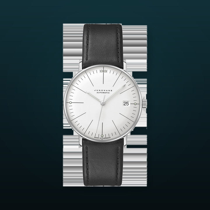 Max Bill Kleine Automatic Silver Dial / Black Leather Strap Silver Dial