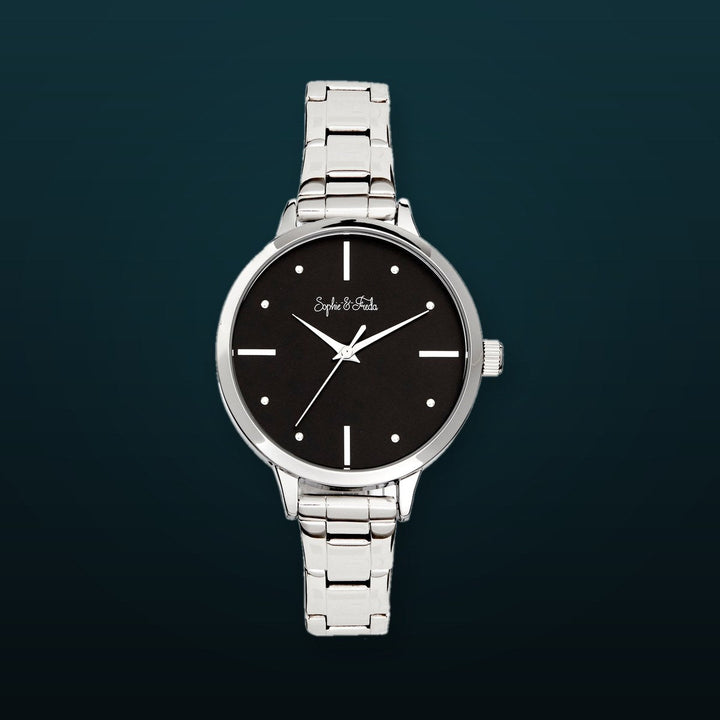 Milwaukee Silver/Black Black Dial