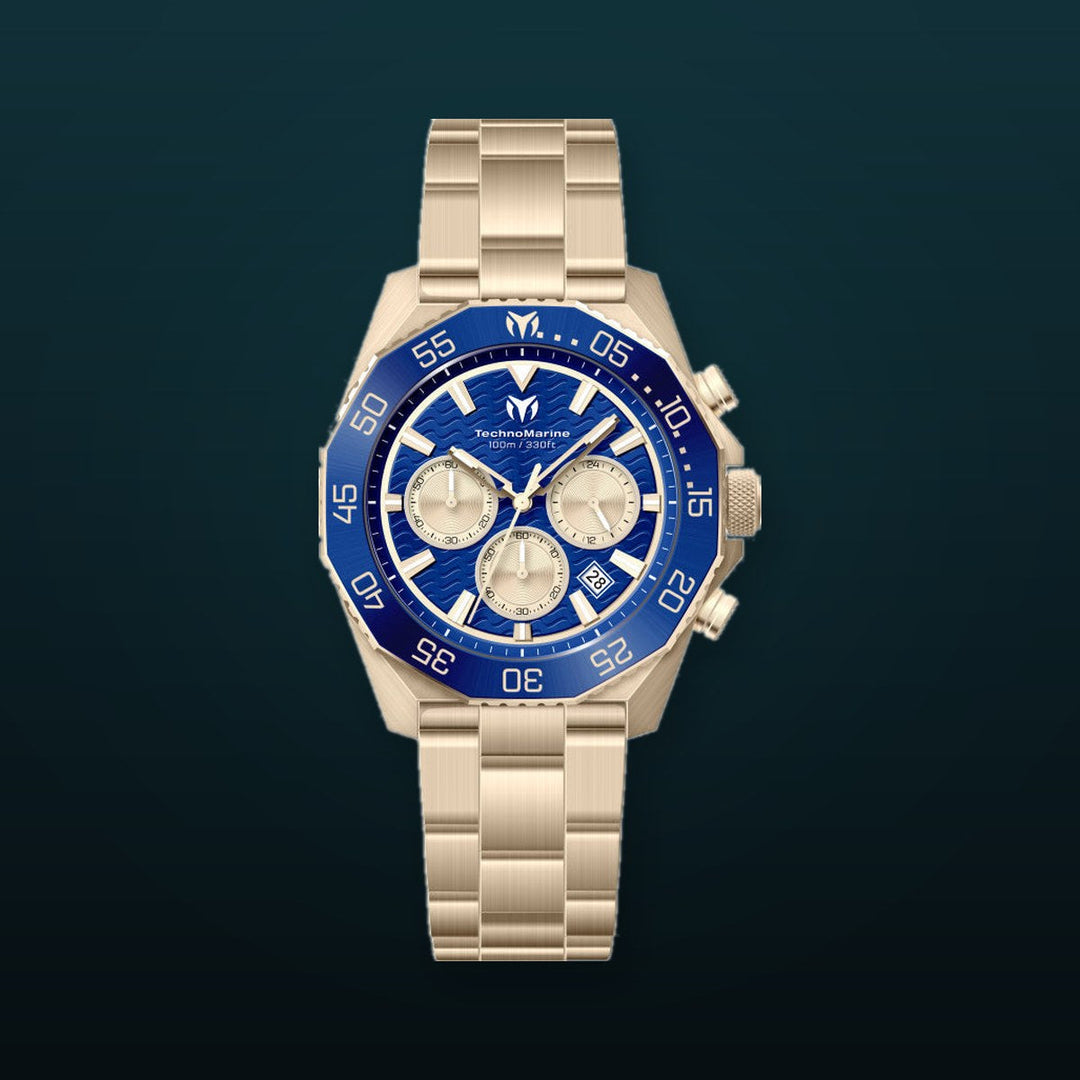 Mara Vivo 44mm / Blue and Gold / Gold Blue-Gold Dial