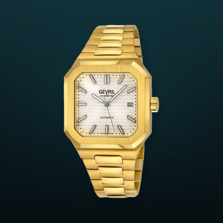 Grand Concourse Swiss Automatic, IPYG/316L Stainless Steel Case, White Dial, IPYG/316L Stainless Steel Bracelet White Dial