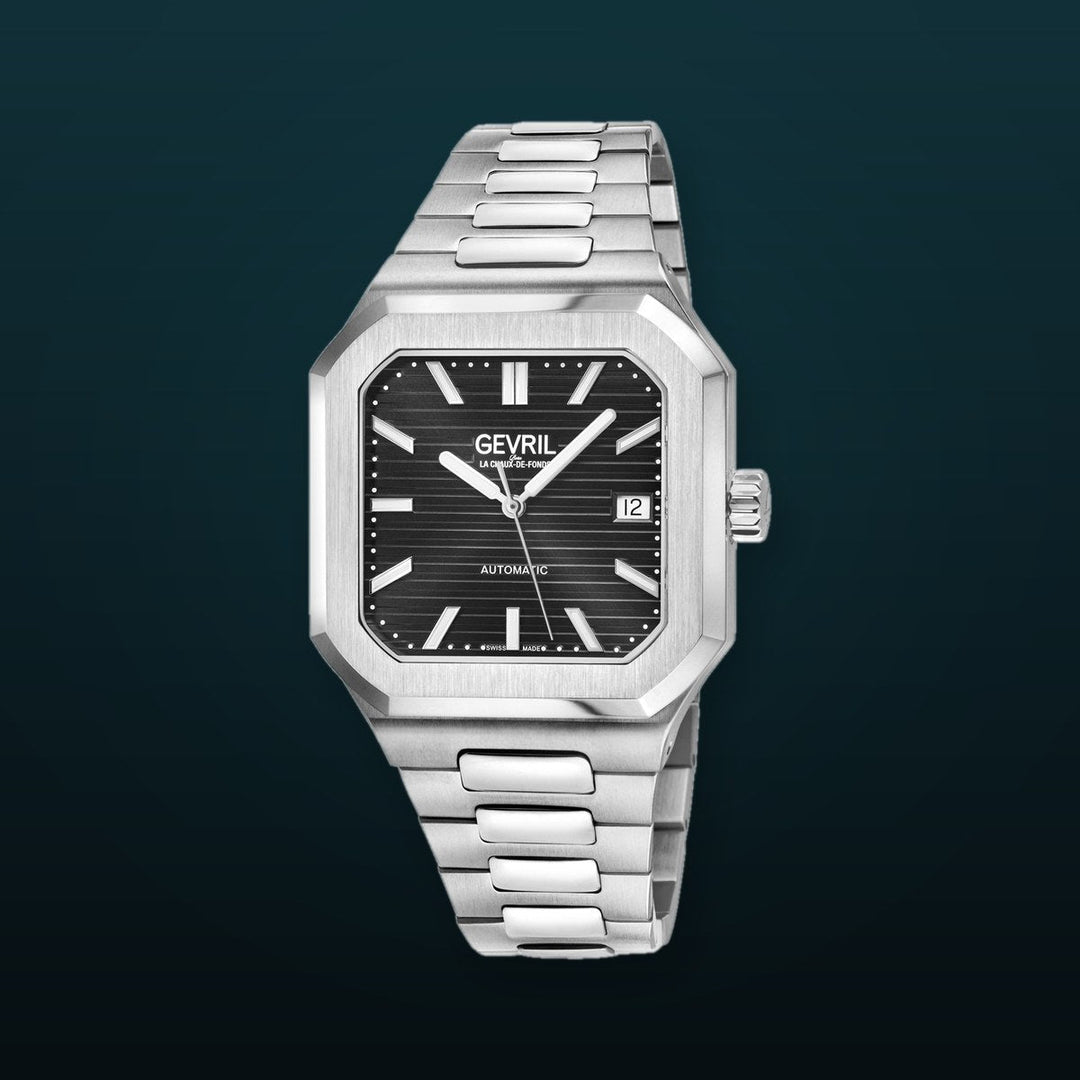 Grand Concourse Swiss Automatic, 316L Stainless Steel Case, Black Dial, 316L Stainless Steel Bracelet Black Dial