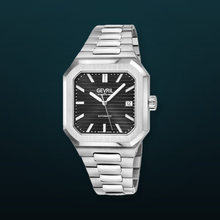 Grand Concourse Swiss Automatic, 316L Stainless Steel Case, Black Dial, 316L Stainless Steel Bracelet Black Dial