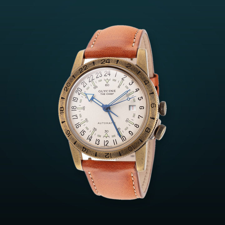 Airman The Chief GMT 40mm / Champagne / Brown Champagne Dial