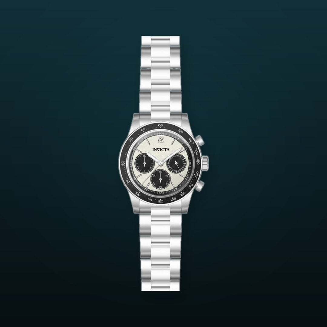 Speedway Chronograph Silver-Tone Dial / Stainless Steel Bracelet Two-Tone Silver and Black Dial
