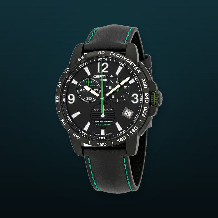 DS Podium Lap Timer PVD Black Dial / Black Case Black Dial