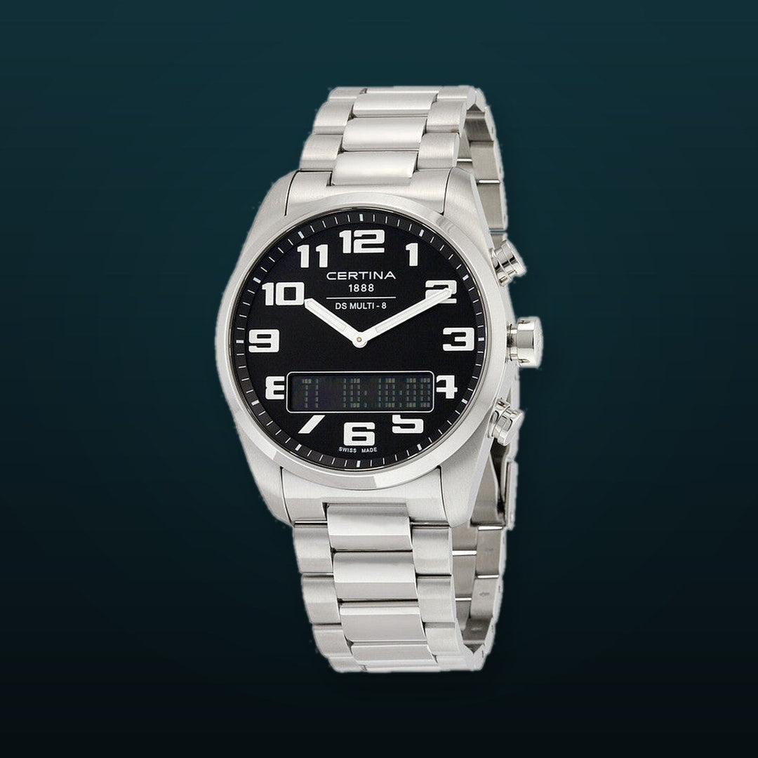 DS Multi-8 Multi-Function Black Dial / Stainless Steel Bracelet Black Dial