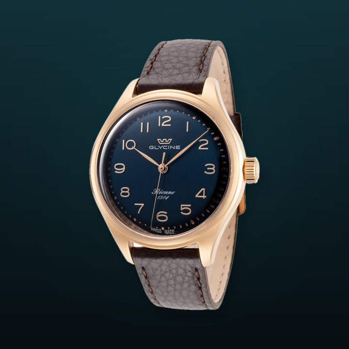 Bienne 1914 39 mm / Blue / Black Blue Dial
