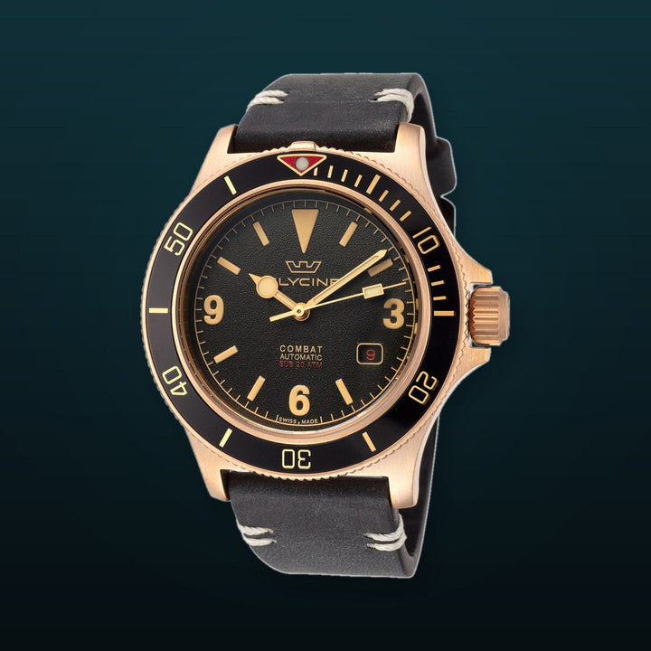 Combat Sub Bronze Vintage 42 mm / Black / Brown Black Dial