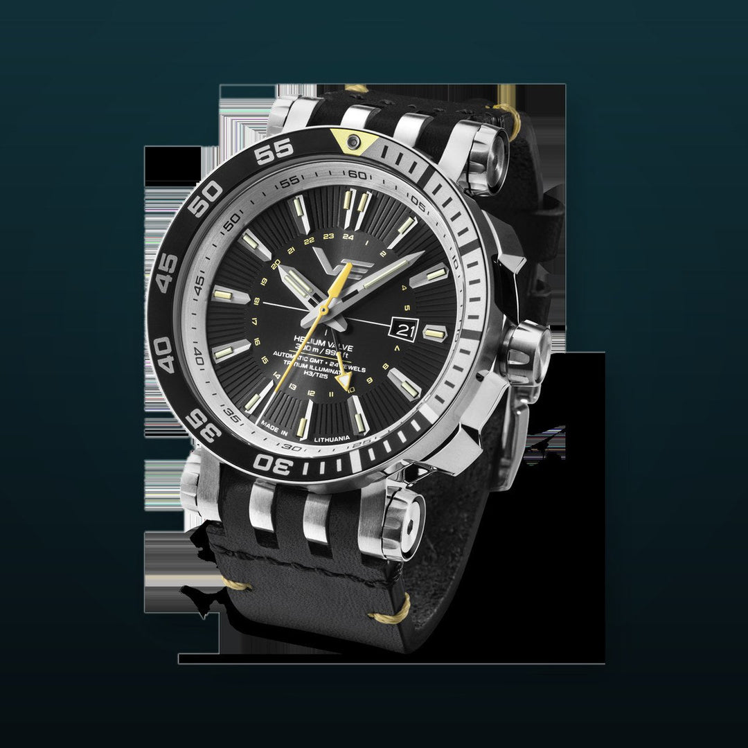 Energia GMT Black Dial / Black Leather Black Dial
