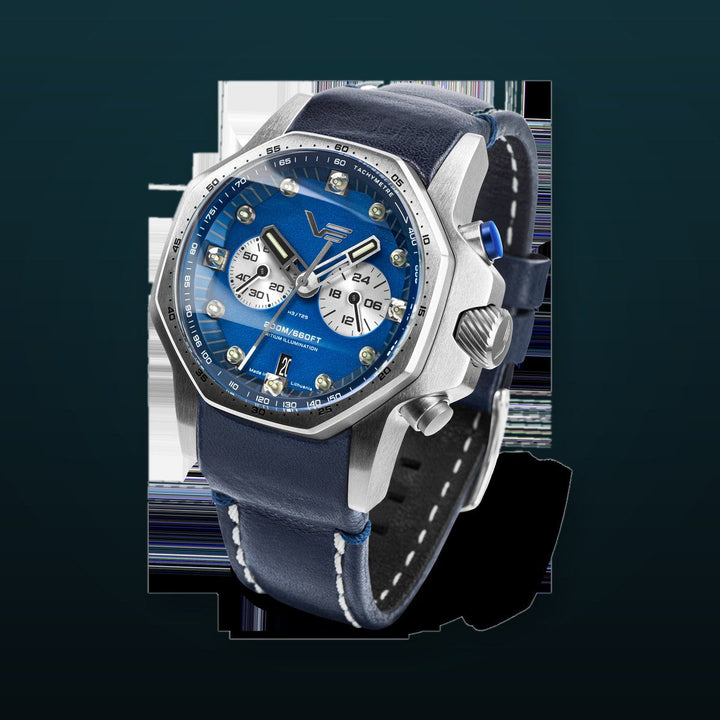 Atomic Age Sakharov Blue dial / Blue Leather Blue Dial