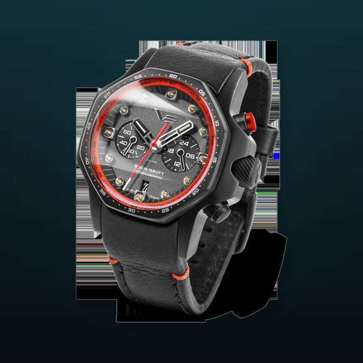 Atomic Age Sakharov Black Dial / Black Leather Black Dial