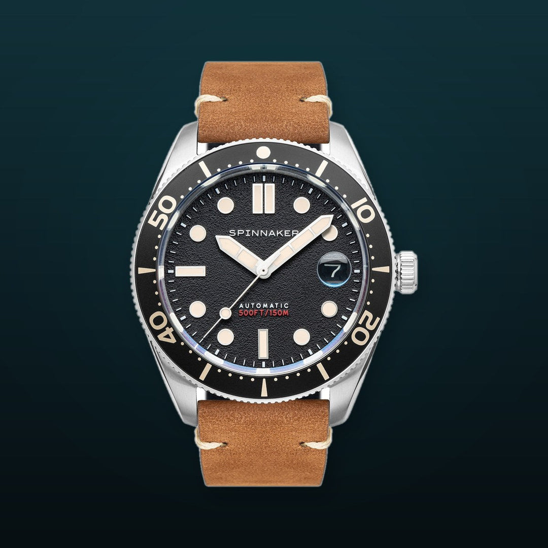 Croft Midsize Black / Leather | Black Dial