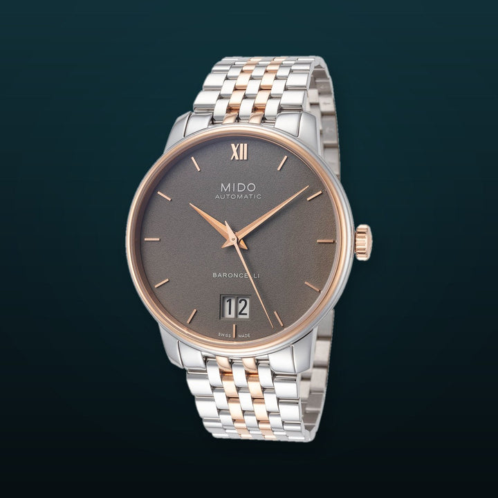 Baroncelli 40mm / Anthracite / Silver and Rose Gold | Anthracite Dial