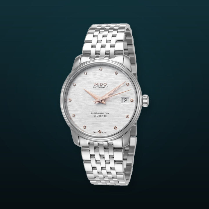 Baroncelli 34mm / Silver / Silver | Silver Dial