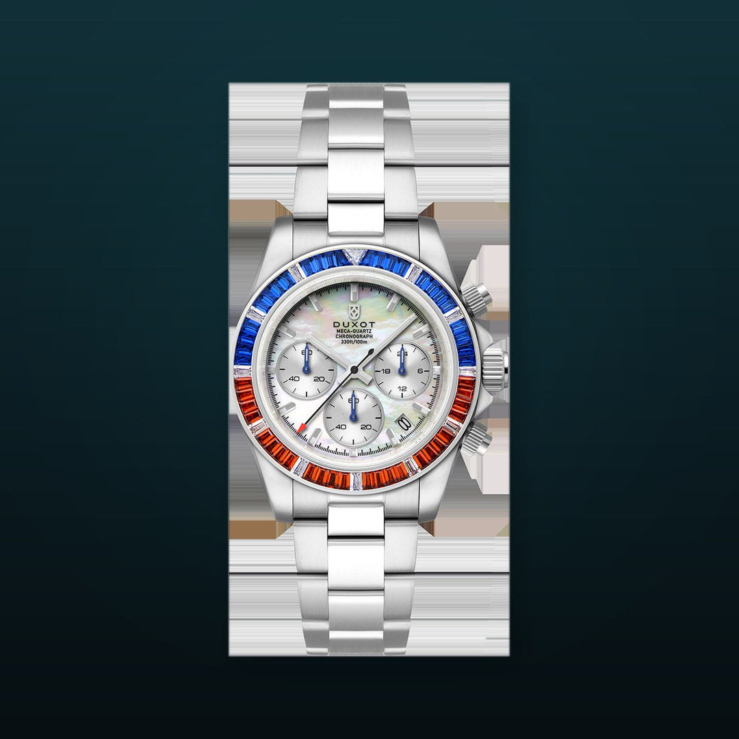 Accelero Rainbow Chronograph White/Stainless Steel | White Dial