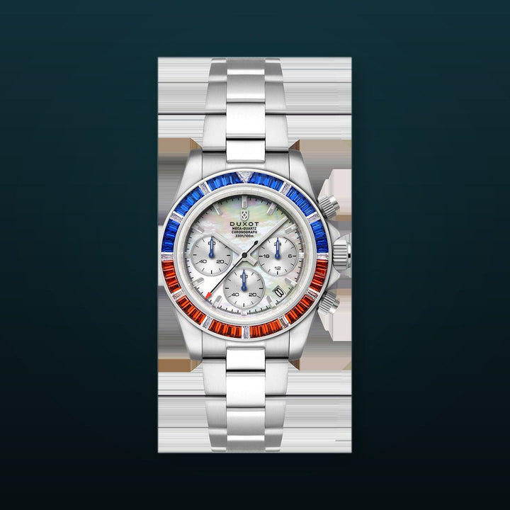 Accelero Rainbow Chronograph White/Stainless Steel | White Dial