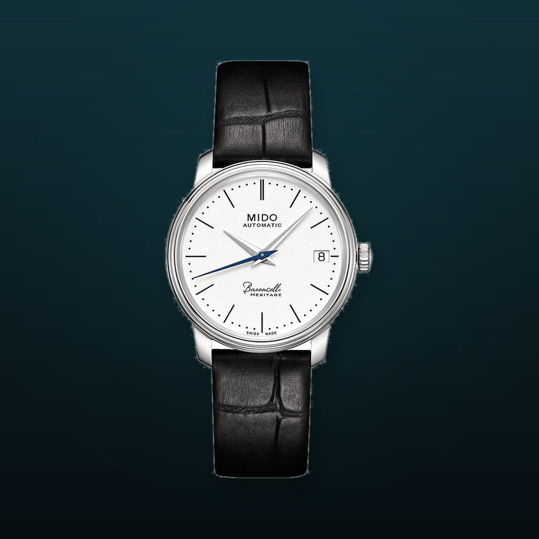 Heritage 33 mm / White / Black White Dial