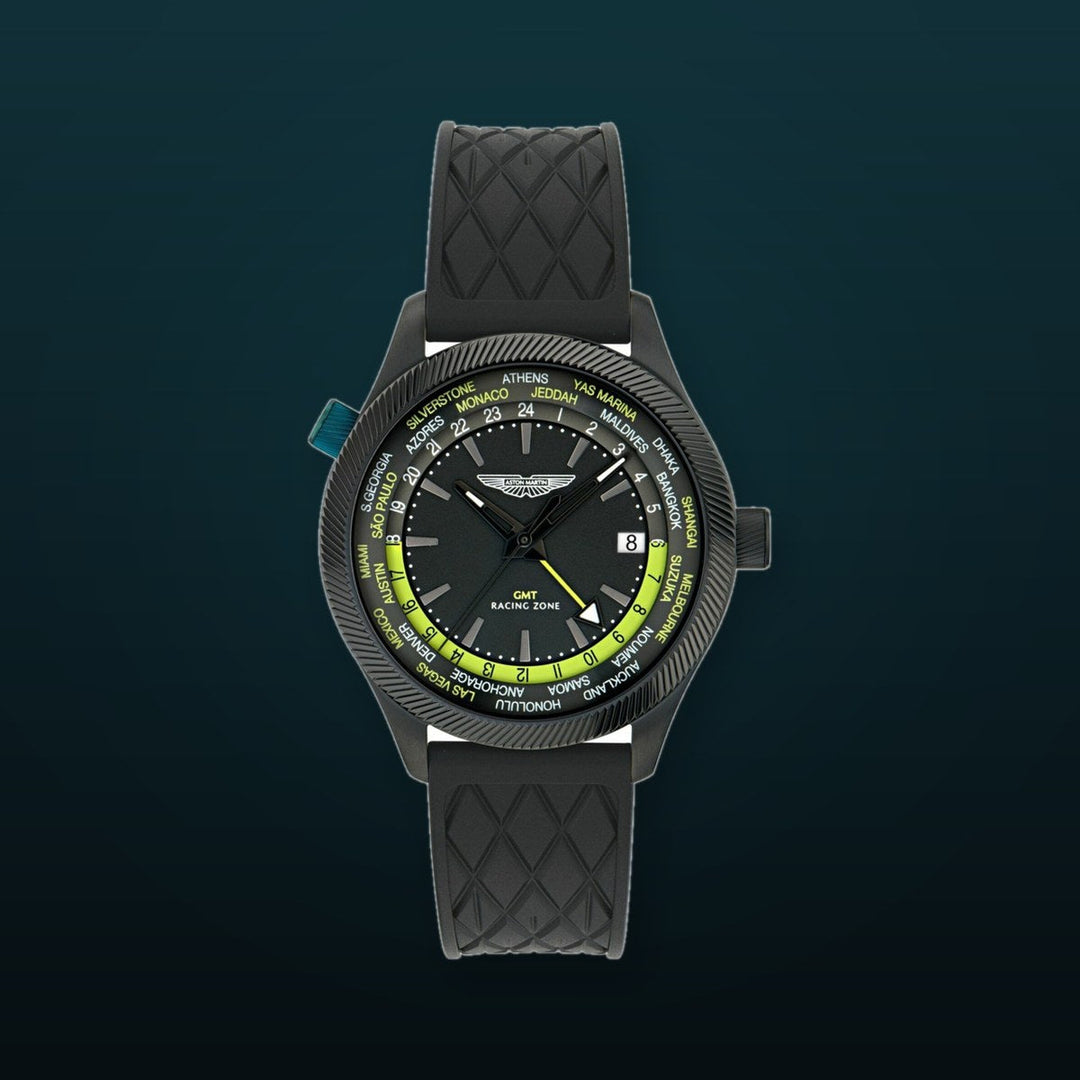 GRZ Black IP/Black Silicone Strap Black Dial