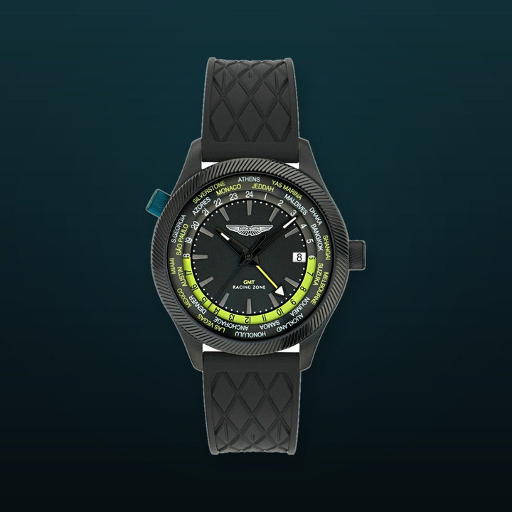 GRZ Black IP/Black Silicone Strap Black Dial