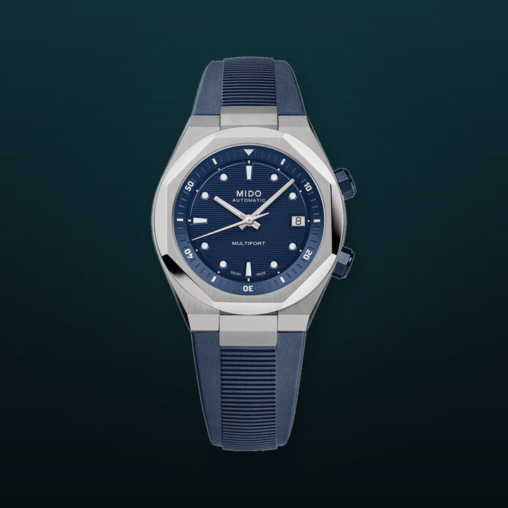 Multifort 8 Two Crowns Blue/Stainless Steel Blue Dial
