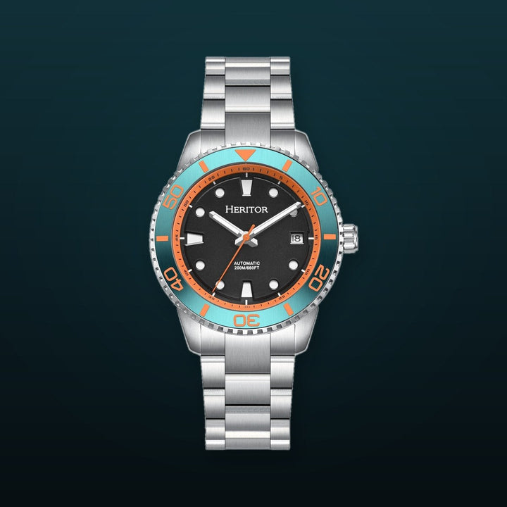 Bexley Diver Automatic Silver / Teal Black Dial