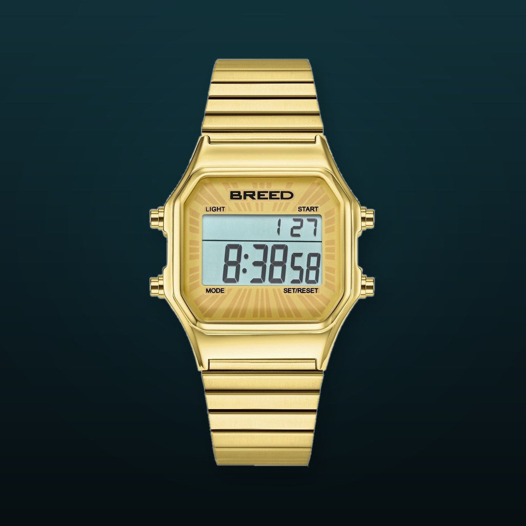 Terra Digital Watch w/ Backlight/Timer Gold Gold Dial