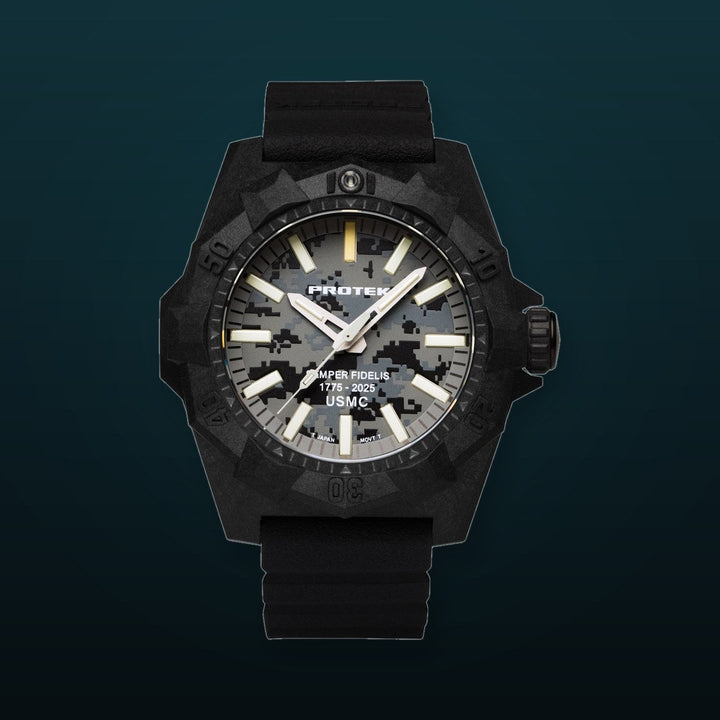 AGGRESSOR 4100 DIVE SEMPER FIDELIS SERIES Carbon/Gray MARPAT Camo/Charcoal Gray Camo Dial