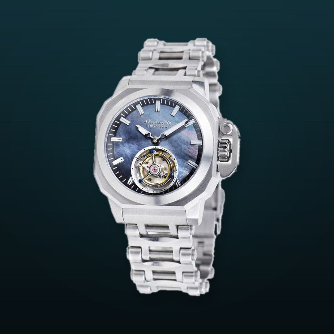 Millipede Max Tourbillon 42mm LE Black Mother of Peal Dial