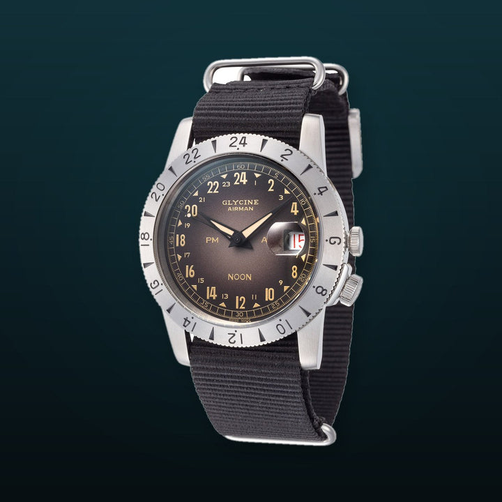 Airman Vintage Noon Purist 40mm / Black / Black Black Dial