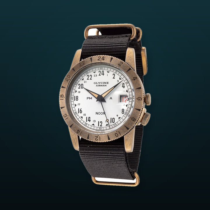 Glycine 40mm / Silver / Brass | Silver Dial