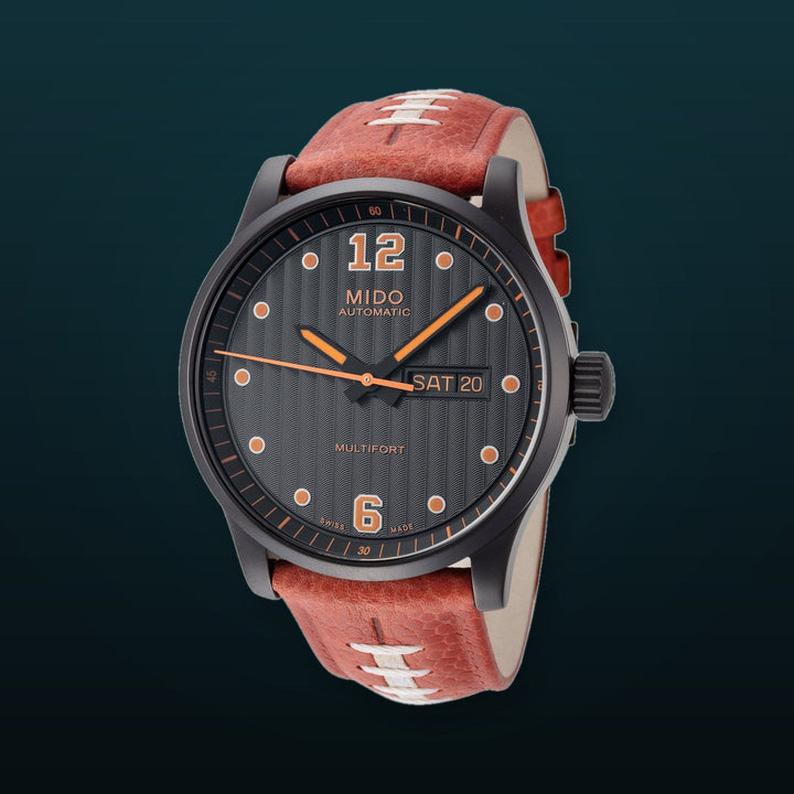 Multifort 42mm / Black / Black and Orange | Black Dial