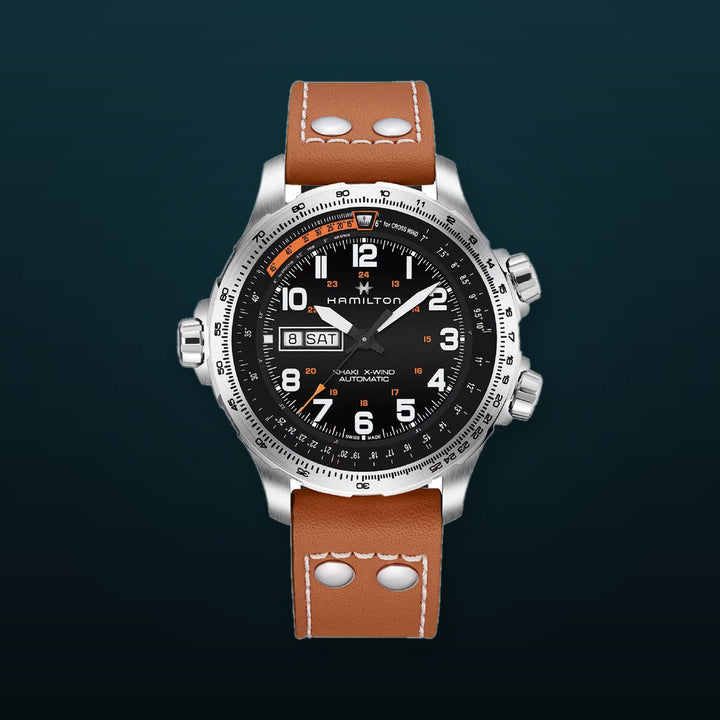 Khaki Aviation Black / Leather Black Dial