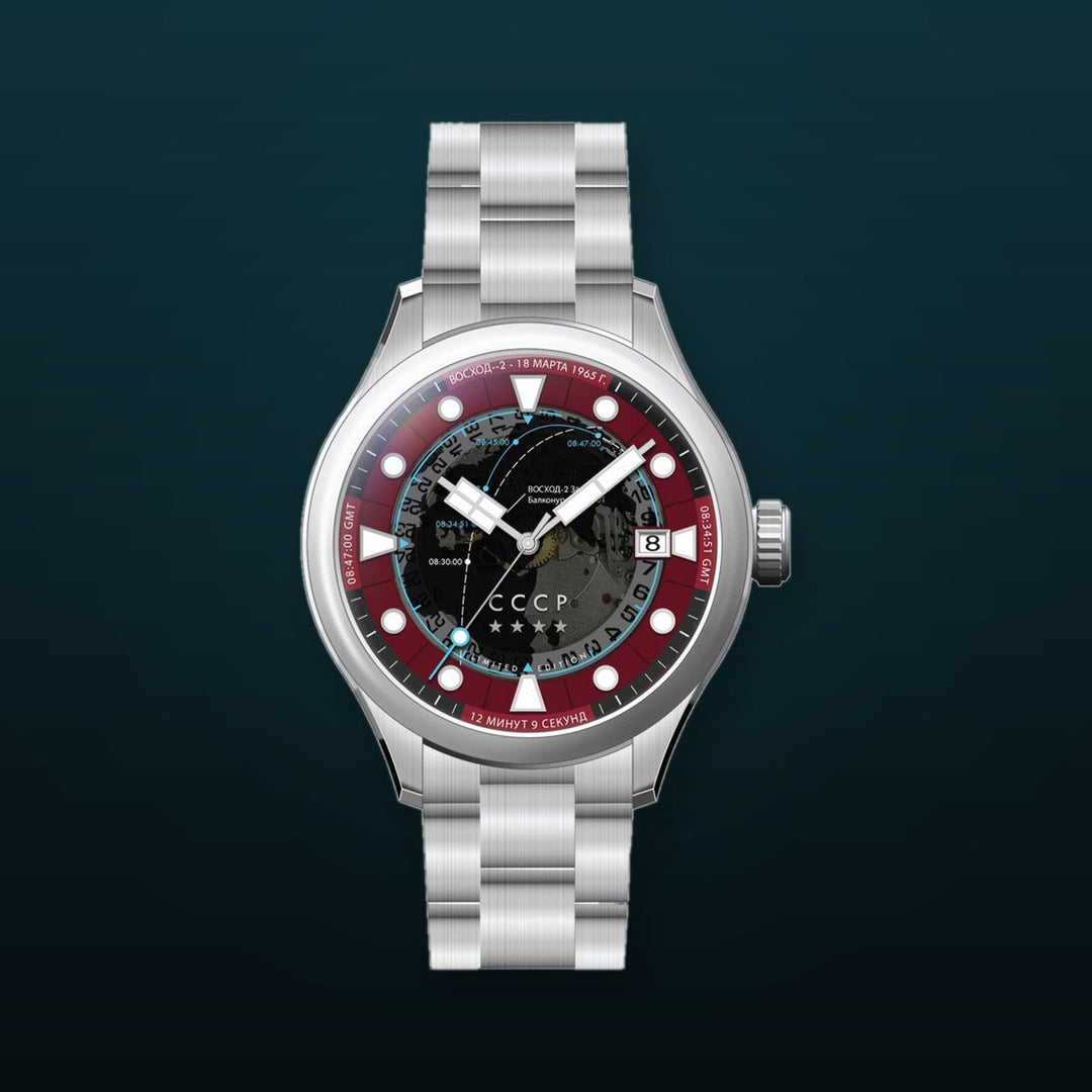 SPACE LEONOV RED / STAINLESS STEEL | Red Dial