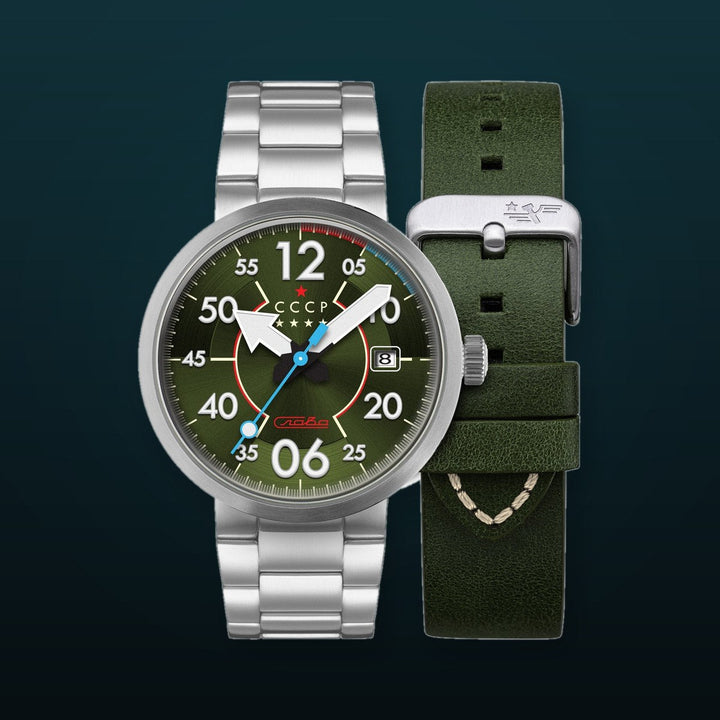 Proton Automatic Silver / Green Green Dial