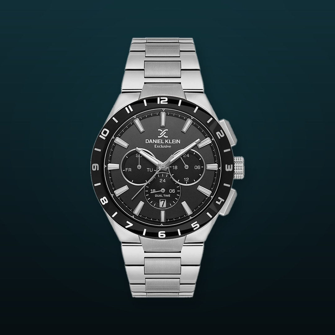 Dual Time Urban Diver Silver / Black Dial Black Dial