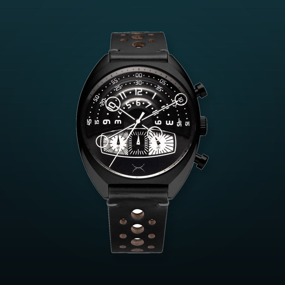 Halograph III Chrono Reverse Panda Black Dial