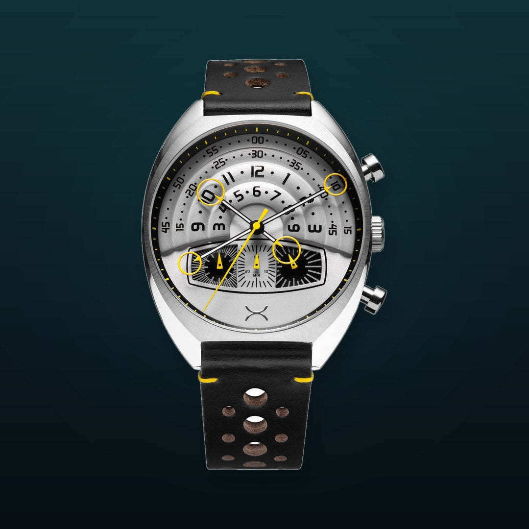 Halograph III Chrono Steel Black Silver Dial