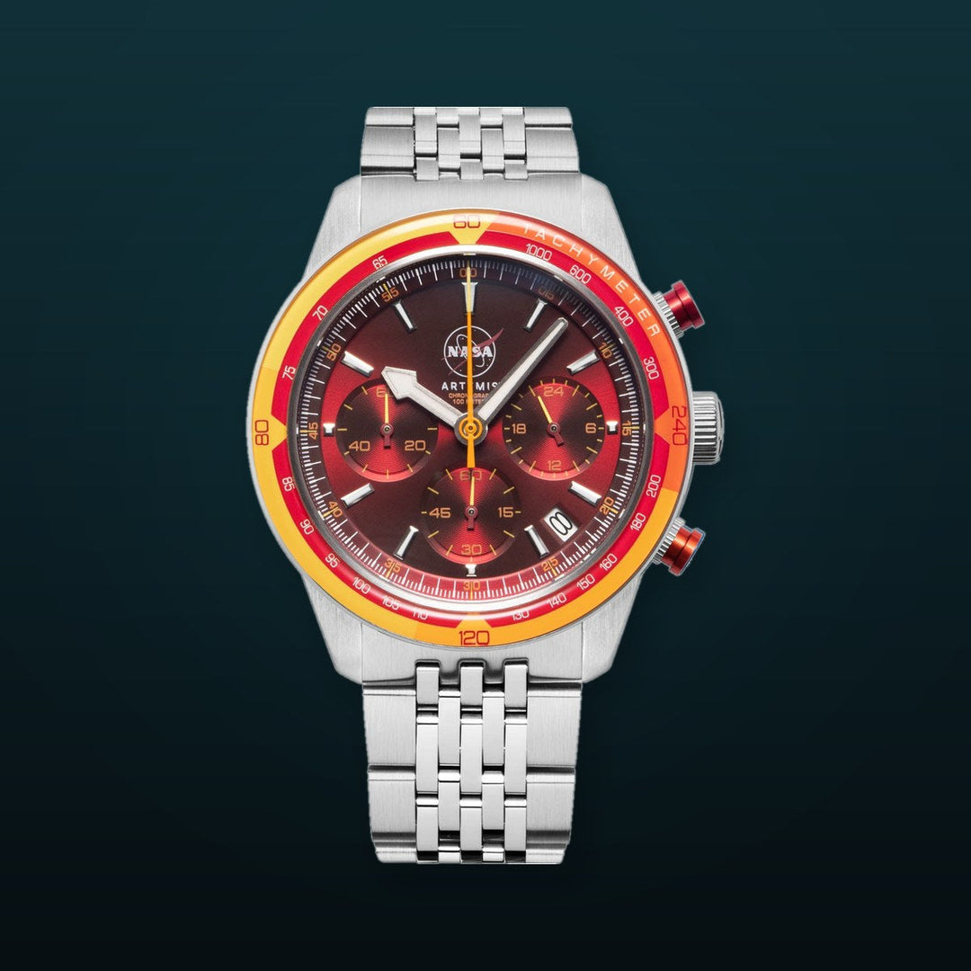 NASA Artemis Chronograph Afterburn Red Dial