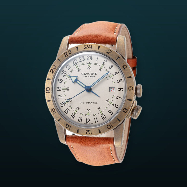 Airman The Chief Purist 40mm / Silver / Light Brown Silver Dial