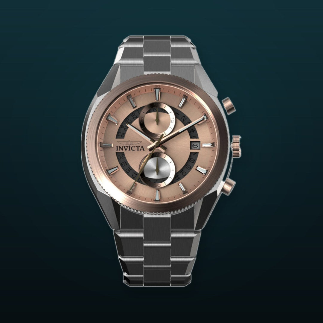 Speedway 45mm / Rose Gold / Silver Rose Gold Dial