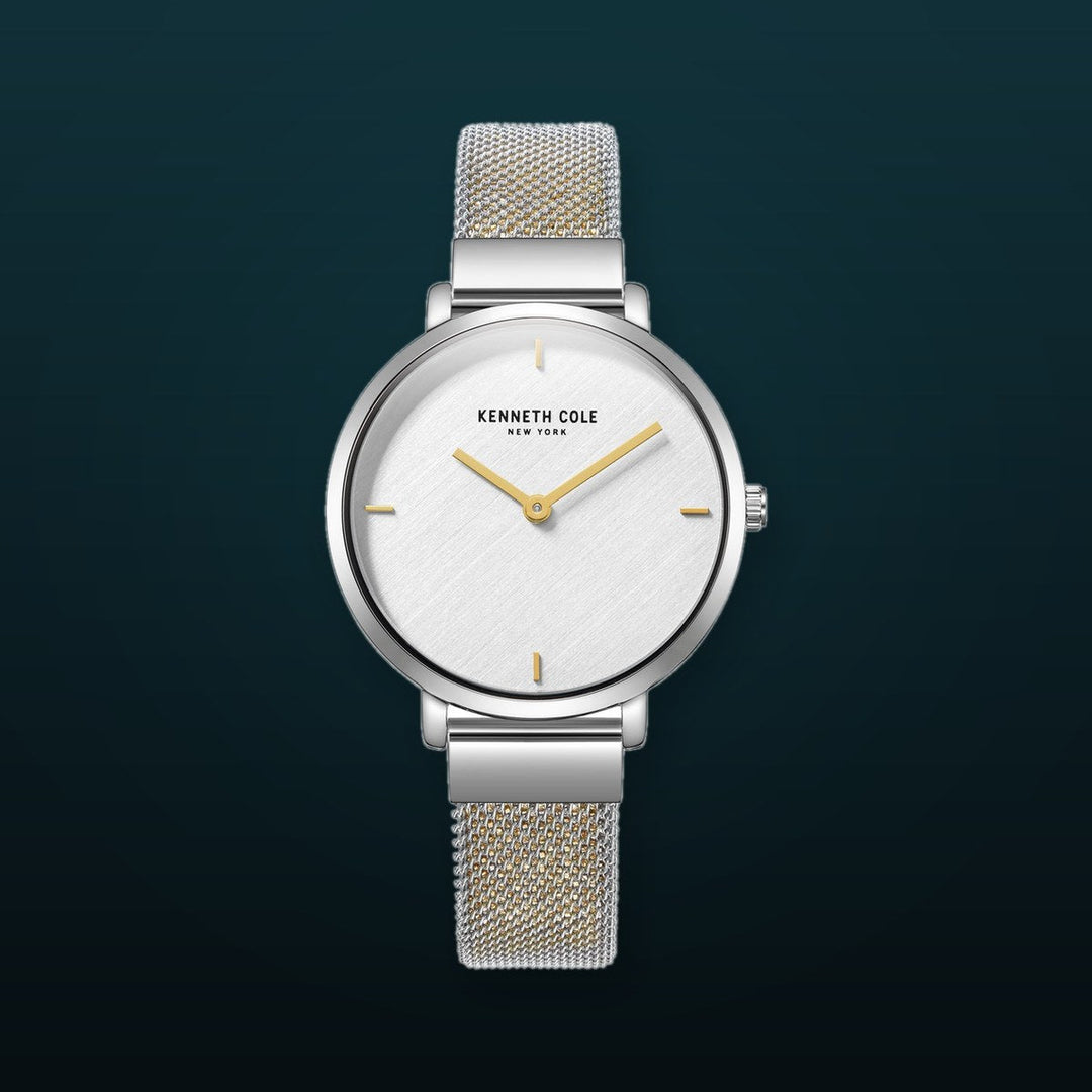 Classic 34mm / Silver / Silver and Gold Silver Dial
