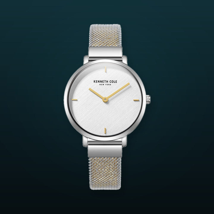 Classic 34mm / Silver / Silver and Gold Silver Dial