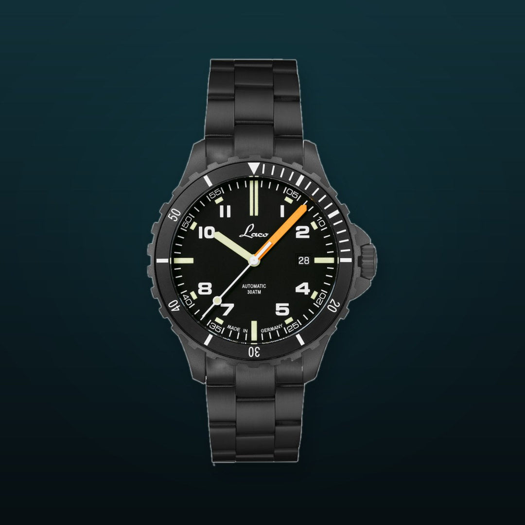 Himalaya Black Dial - Black Stainless Steel Casing - Stainless Steel Black Strap Black Dial