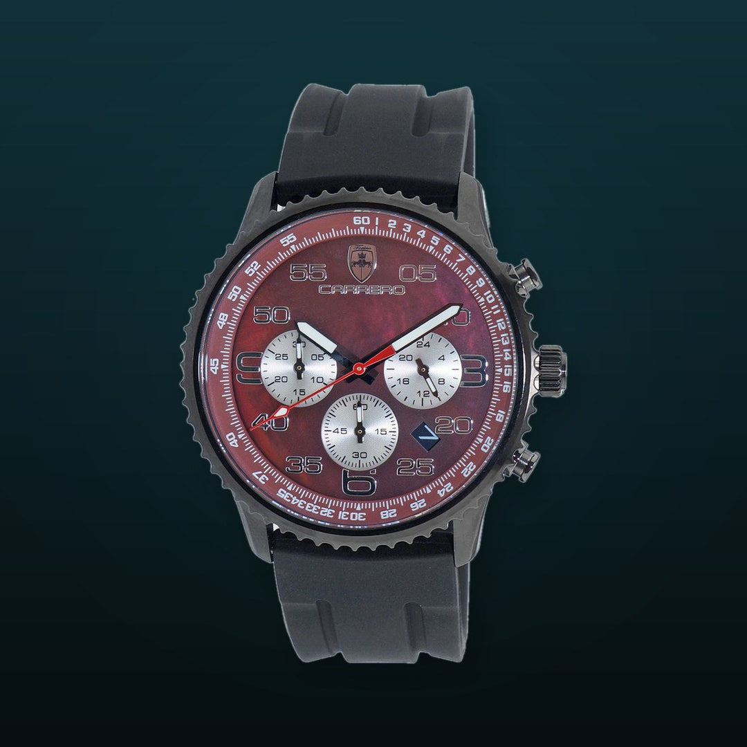 Aureum BLACK/MAROON Maroon Dial