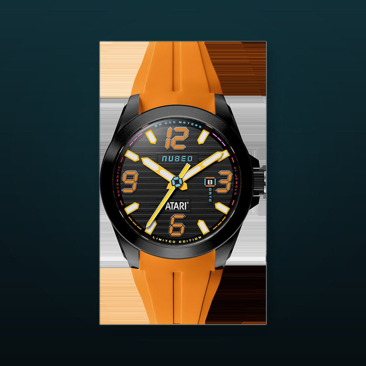 Torrent Automatic Atari Rainbow Limited Edition Black / Orange Rubber Black Dial