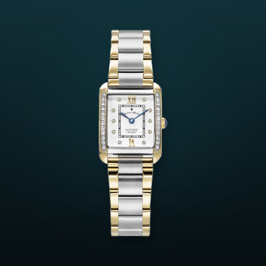 Emily II Bicolor Stainless Steel Bracelet White Dial